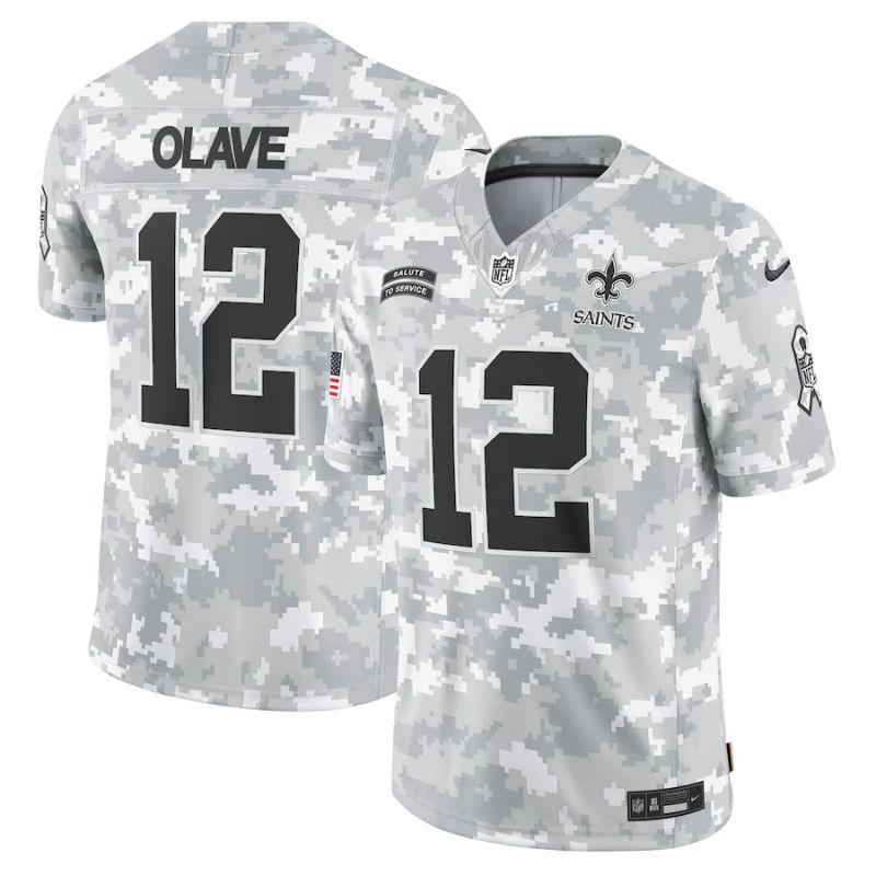 Men New Orleans Saints #12 Olave Nike Arctic Camo 2024 Salute to Service Limited NFL Jersey